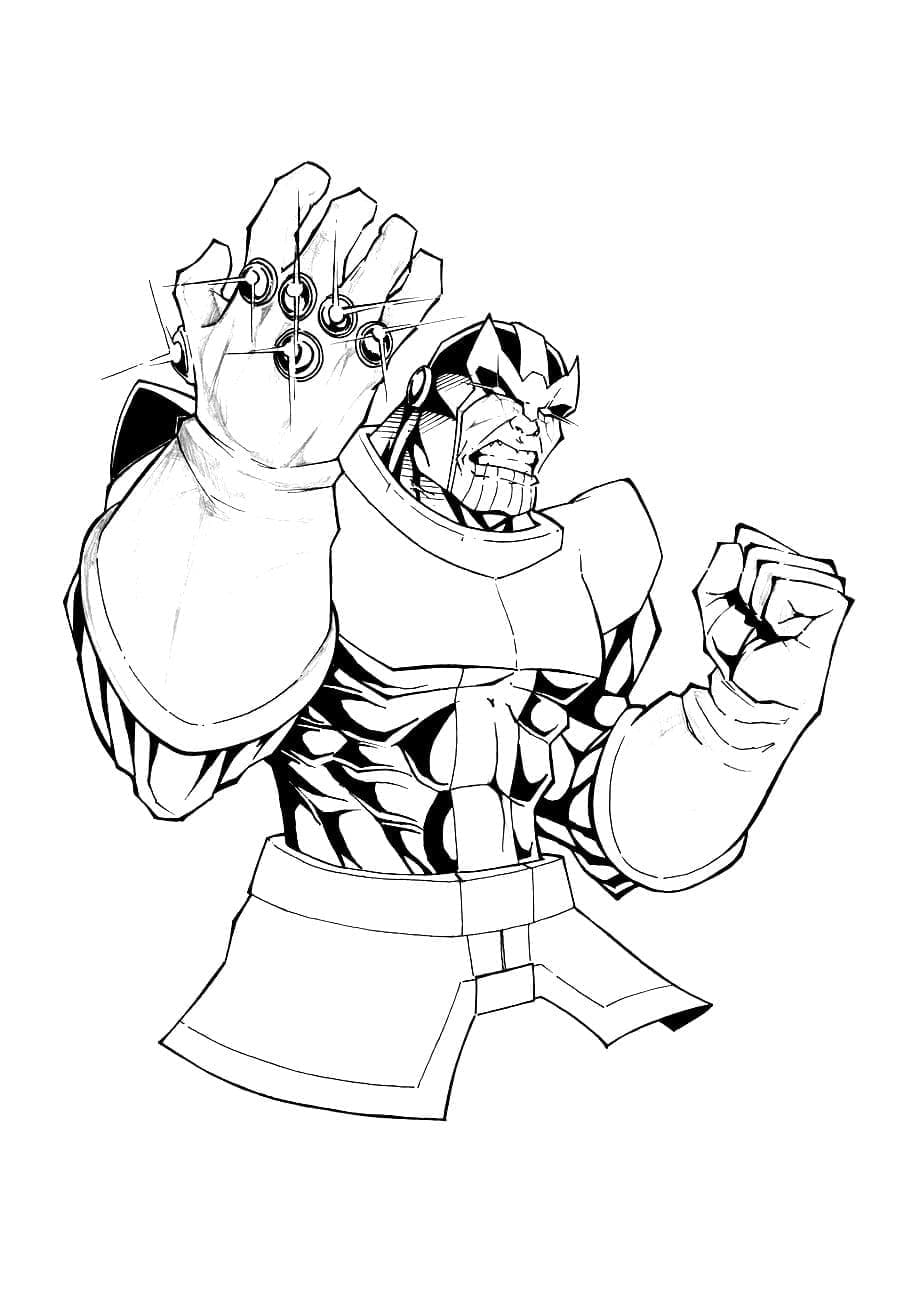 Desenho gratuito Thanos #206607 da colecao Super-heróis e Supervilões para imprimir