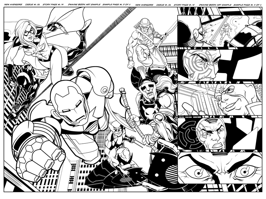 Desenho gratuito Vingadores #74192 da colecao Super-heróis e Supervilões para imprimir