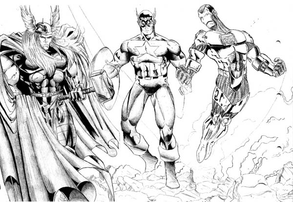 Desenho gratuito Vingadores #74220 da colecao Super-heróis e Supervilões para imprimir