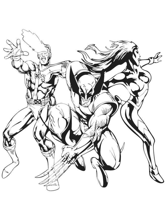 Desenho gratuito X-Men #199918 da colecao Super-heróis e Supervilões para imprimir