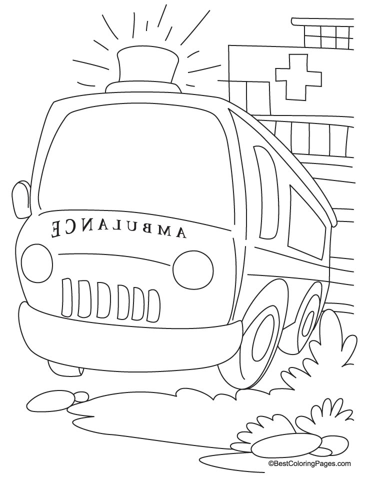 Página para colorir: Ambulância (Transporte) #136803 - Páginas para Colorir Imprimíveis Gratuitamente