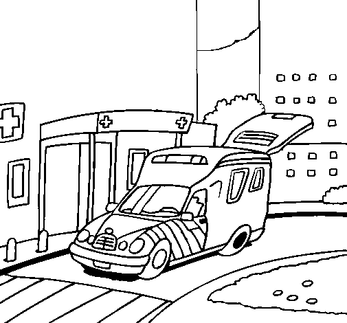 Página para colorir: Ambulância (Transporte) #136837 - Páginas para Colorir Imprimíveis Gratuitamente