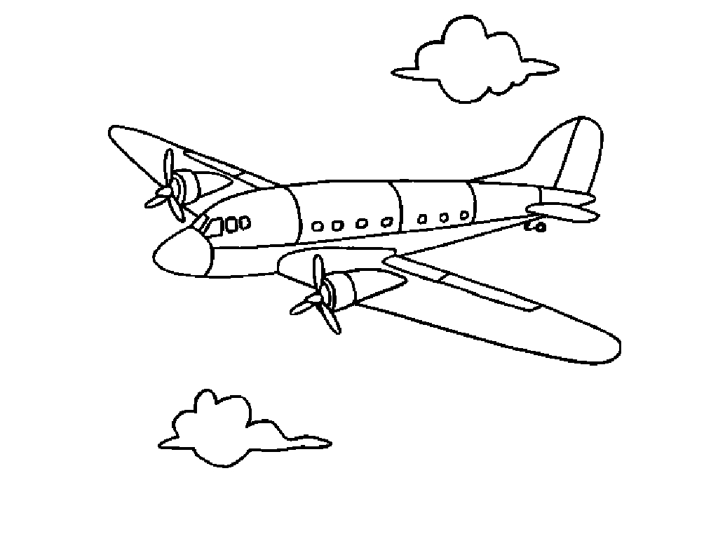 Página para colorir: Avião (Transporte) #134780 - Páginas para Colorir Imprimíveis Gratuitamente