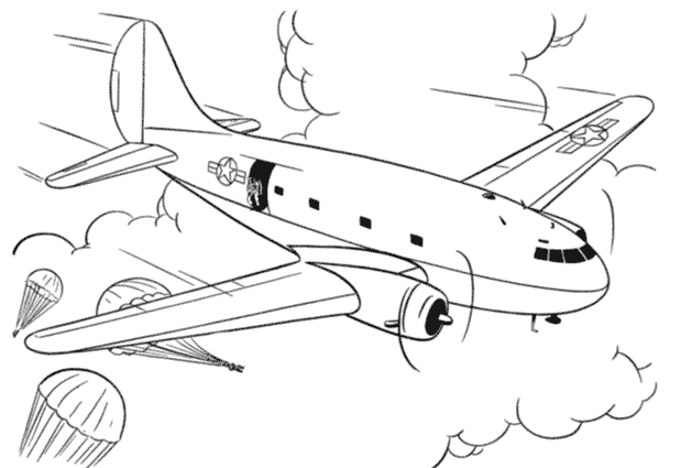 Página para colorir: Avião (Transporte) #134865 - Páginas para Colorir Imprimíveis Gratuitamente