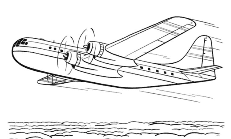 Página para colorir: Avião (Transporte) #134902 - Páginas para Colorir Imprimíveis Gratuitamente