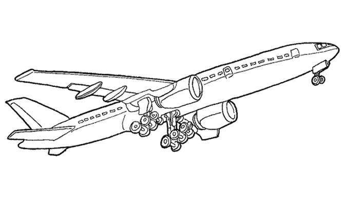 Página para colorir: Avião (Transporte) #134956 - Páginas para Colorir Imprimíveis Gratuitamente