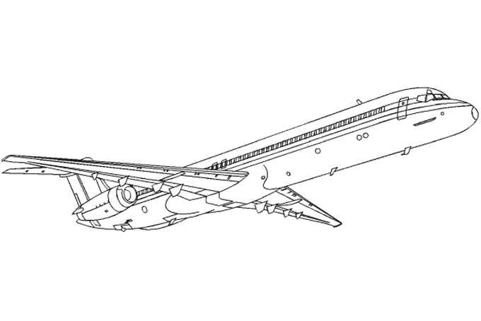 Página para colorir: Avião (Transporte) #135005 - Páginas para Colorir Imprimíveis Gratuitamente