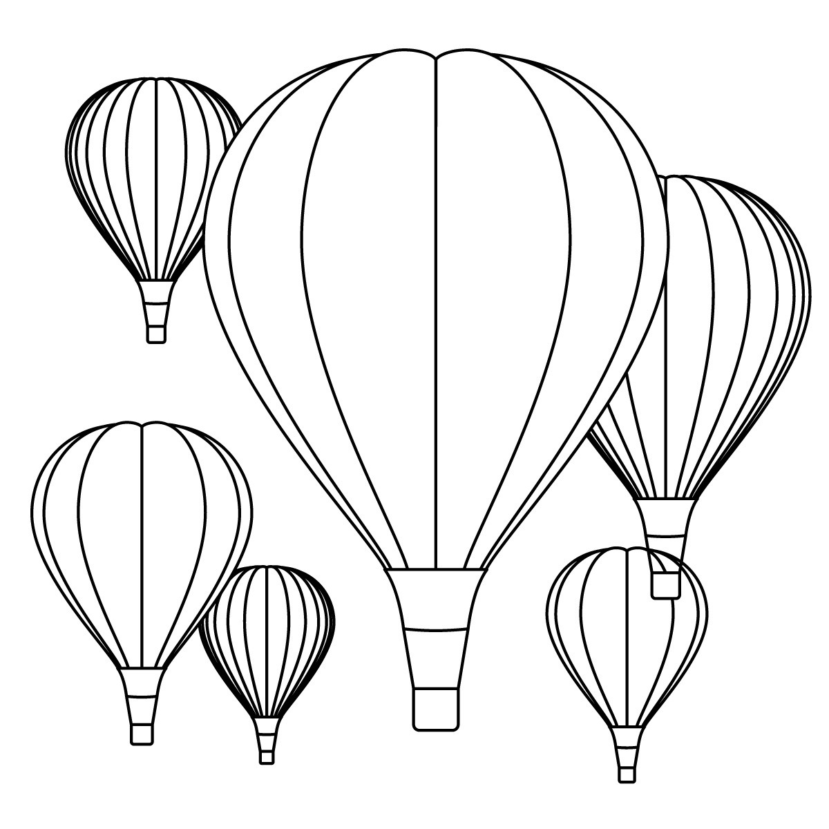 Página para colorir: balão de ar quente (Transporte) #134583 - Páginas para Colorir Imprimíveis Gratuitamente