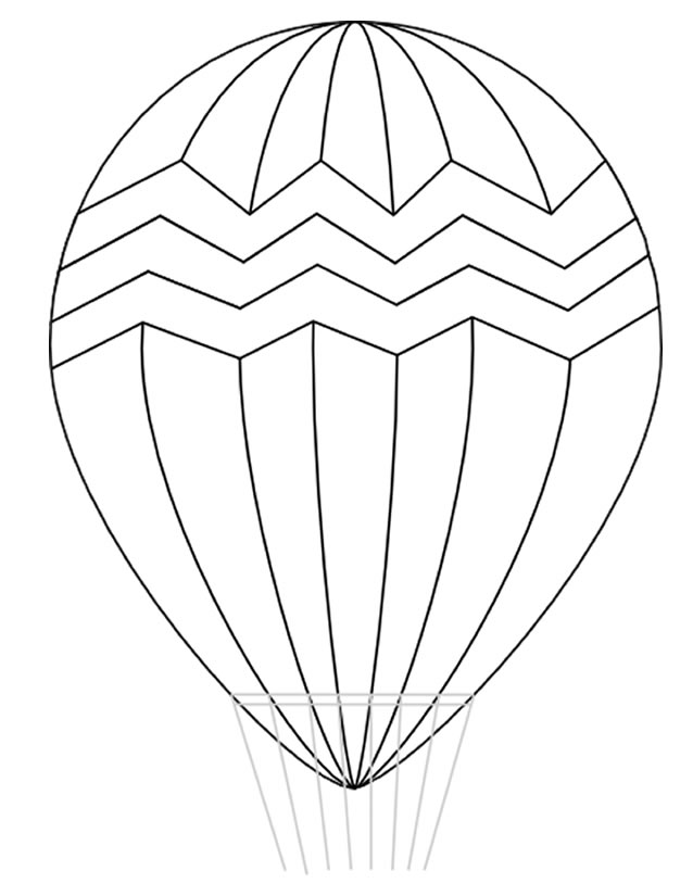 Página para colorir: balão de ar quente (Transporte) #134584 - Páginas para Colorir Imprimíveis Gratuitamente