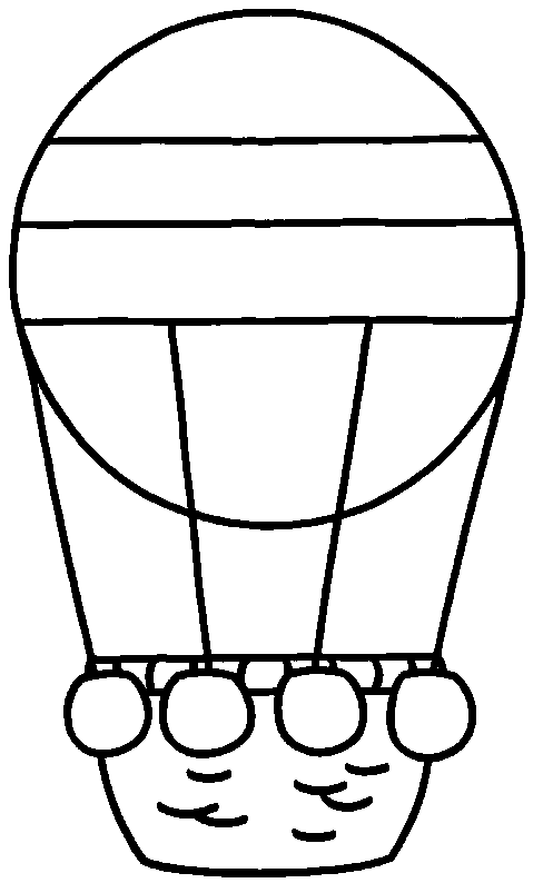 Página para colorir: balão de ar quente (Transporte) #134585 - Páginas para Colorir Imprimíveis Gratuitamente