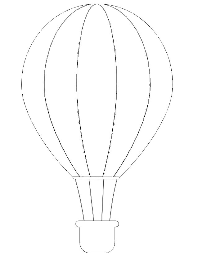Página para colorir: balão de ar quente (Transporte) #134587 - Páginas para Colorir Imprimíveis Gratuitamente
