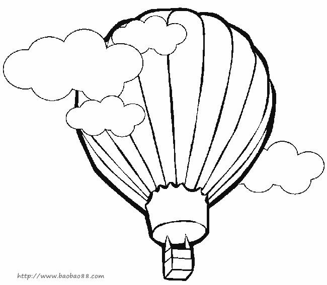 Página para colorir: balão de ar quente (Transporte) #134588 - Páginas para Colorir Imprimíveis Gratuitamente