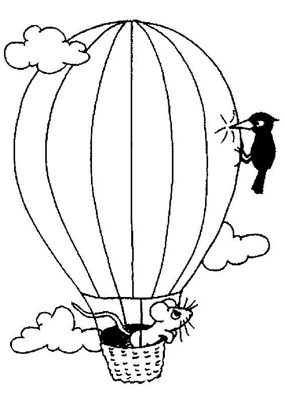 Página para colorir: balão de ar quente (Transporte) #134591 - Páginas para Colorir Imprimíveis Gratuitamente