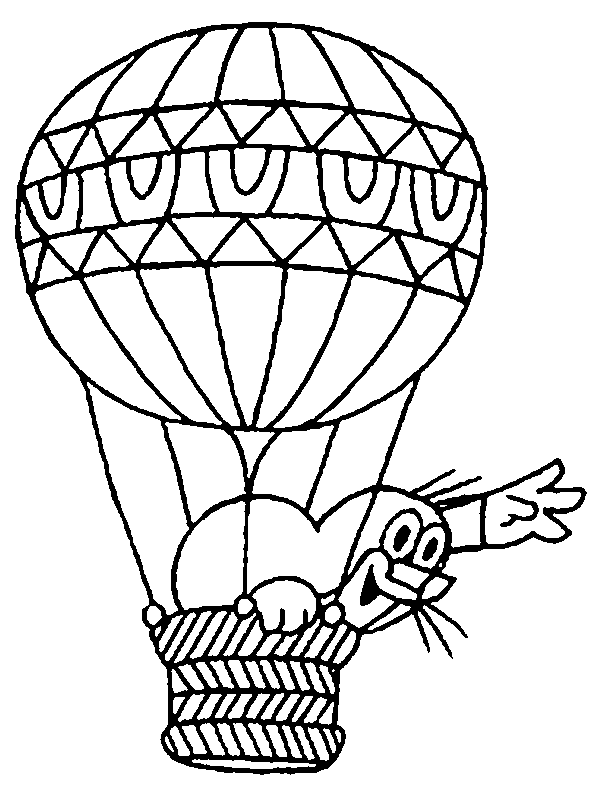 Página para colorir: balão de ar quente (Transporte) #134594 - Páginas para Colorir Imprimíveis Gratuitamente