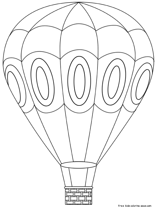 Página para colorir: balão de ar quente (Transporte) #134599 - Páginas para Colorir Imprimíveis Gratuitamente