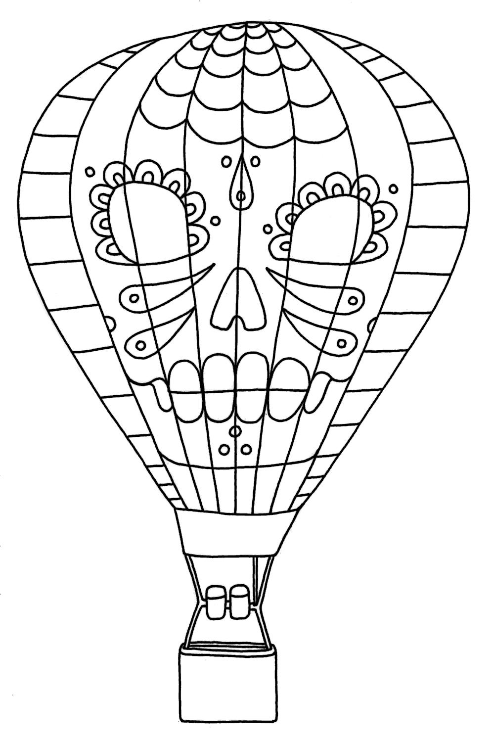 Página para colorir: balão de ar quente (Transporte) #134600 - Páginas para Colorir Imprimíveis Gratuitamente