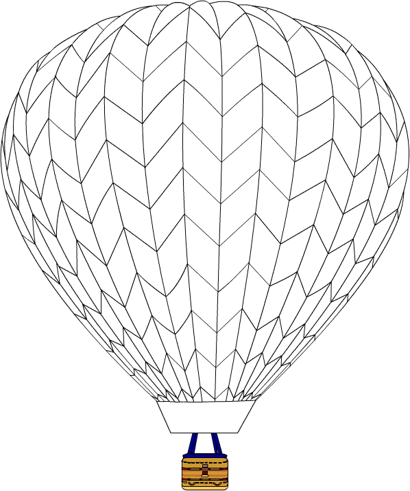 Página para colorir: balão de ar quente (Transporte) #134602 - Páginas para Colorir Imprimíveis Gratuitamente