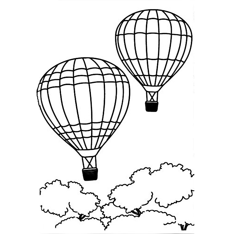 Página para colorir: balão de ar quente (Transporte) #134603 - Páginas para Colorir Imprimíveis Gratuitamente