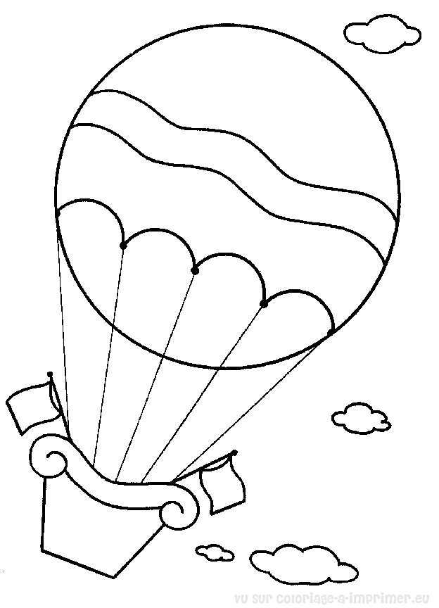 Página para colorir: balão de ar quente (Transporte) #134606 - Páginas para Colorir Imprimíveis Gratuitamente