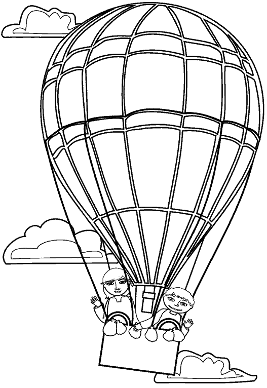 Página para colorir: balão de ar quente (Transporte) #134611 - Páginas para Colorir Imprimíveis Gratuitamente