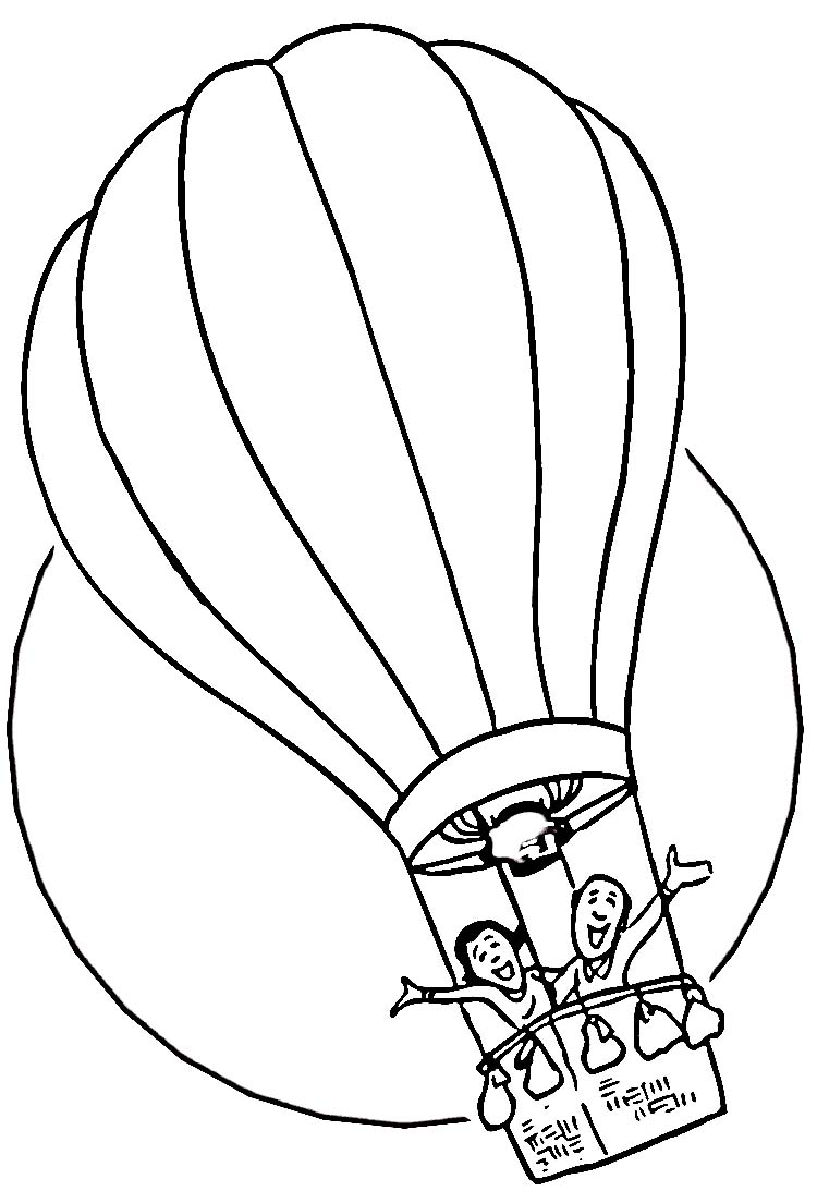 Página para colorir: balão de ar quente (Transporte) #134613 - Páginas para Colorir Imprimíveis Gratuitamente