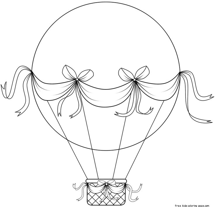 Página para colorir: balão de ar quente (Transporte) #134615 - Páginas para Colorir Imprimíveis Gratuitamente