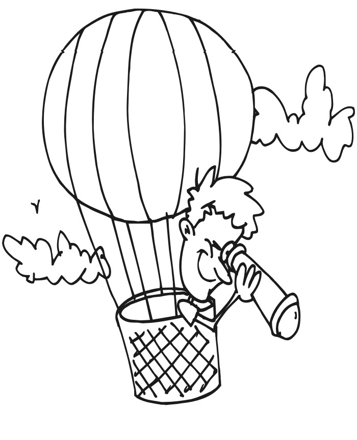 Página para colorir: balão de ar quente (Transporte) #134622 - Páginas para Colorir Imprimíveis Gratuitamente