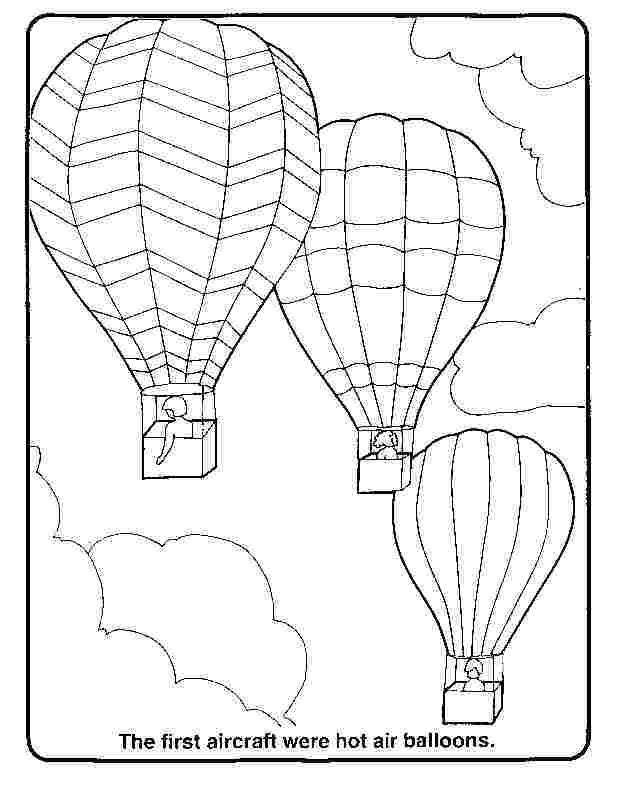 Página para colorir: balão de ar quente (Transporte) #134633 - Páginas para Colorir Imprimíveis Gratuitamente