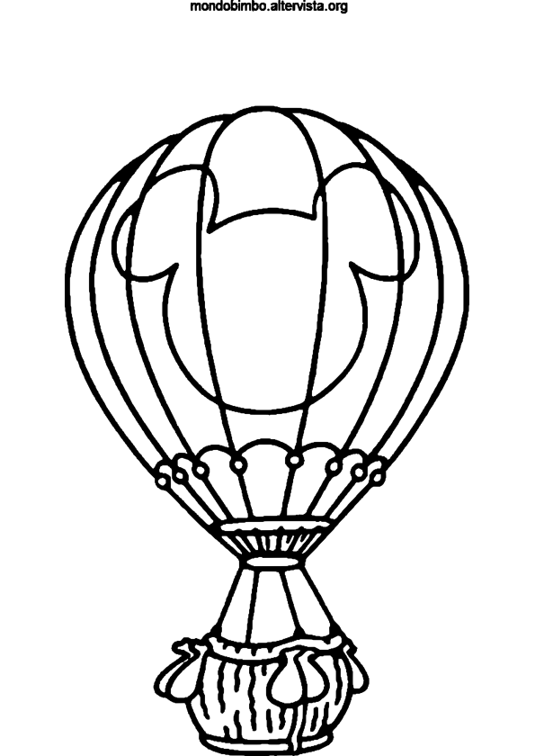 Página para colorir: balão de ar quente (Transporte) #134634 - Páginas para Colorir Imprimíveis Gratuitamente