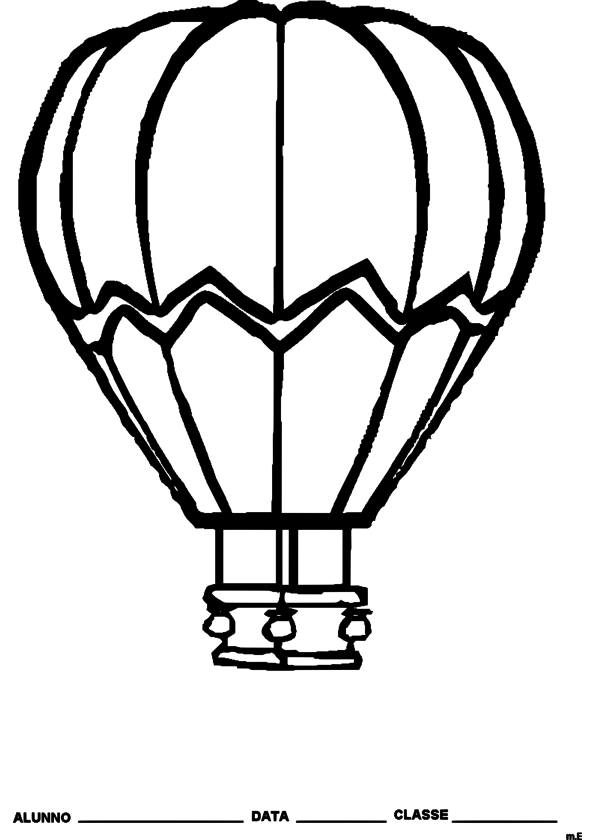 Página para colorir: balão de ar quente (Transporte) #134637 - Páginas para Colorir Imprimíveis Gratuitamente