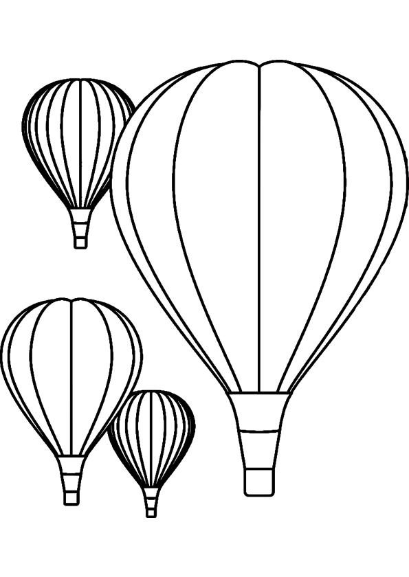 Página para colorir: balão de ar quente (Transporte) #134645 - Páginas para Colorir Imprimíveis Gratuitamente