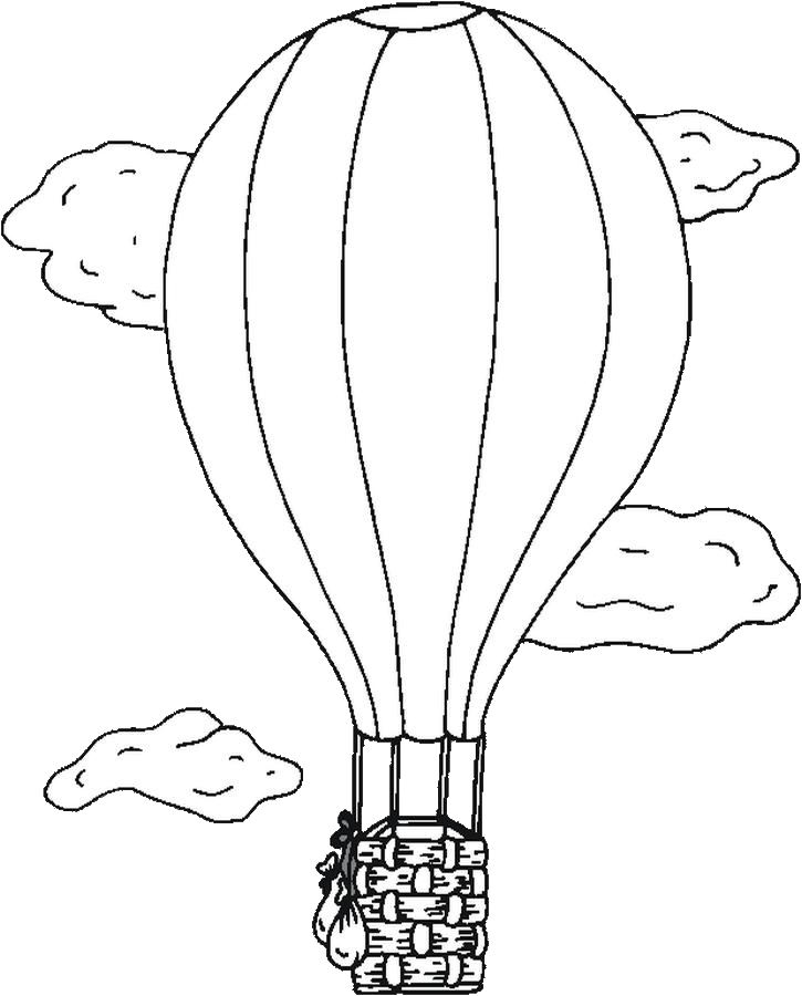 Página para colorir: balão de ar quente (Transporte) #134656 - Páginas para Colorir Imprimíveis Gratuitamente