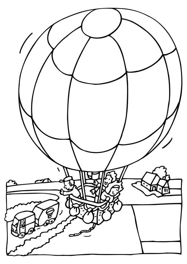 Página para colorir: balão de ar quente (Transporte) #134658 - Páginas para Colorir Imprimíveis Gratuitamente