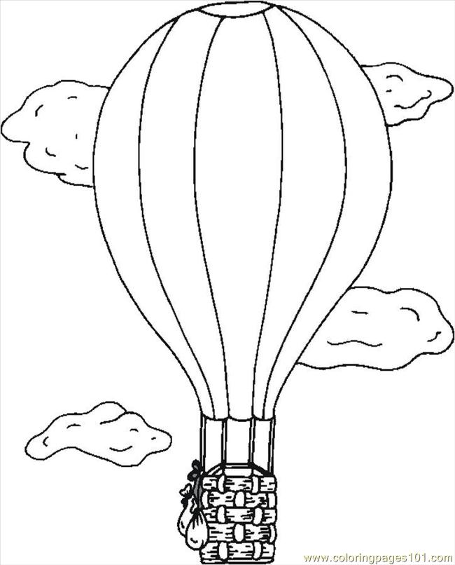 Página para colorir: balão de ar quente (Transporte) #134659 - Páginas para Colorir Imprimíveis Gratuitamente