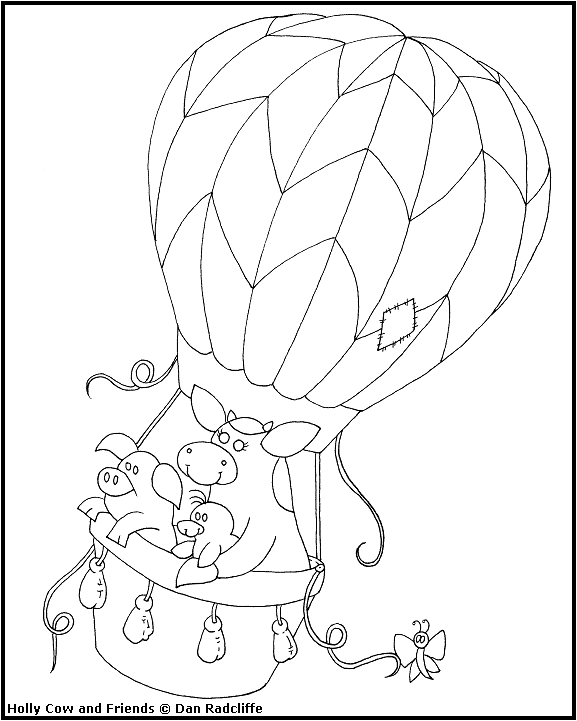 Página para colorir: balão de ar quente (Transporte) #134660 - Páginas para Colorir Imprimíveis Gratuitamente