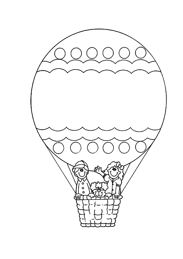 Página para colorir: balão de ar quente (Transporte) #134665 - Páginas para Colorir Imprimíveis Gratuitamente