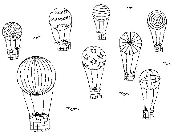 Página para colorir: balão de ar quente (Transporte) #134667 - Páginas para Colorir Imprimíveis Gratuitamente