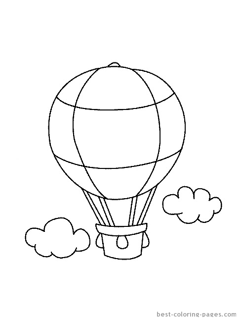 Página para colorir: balão de ar quente (Transporte) #134671 - Páginas para Colorir Imprimíveis Gratuitamente