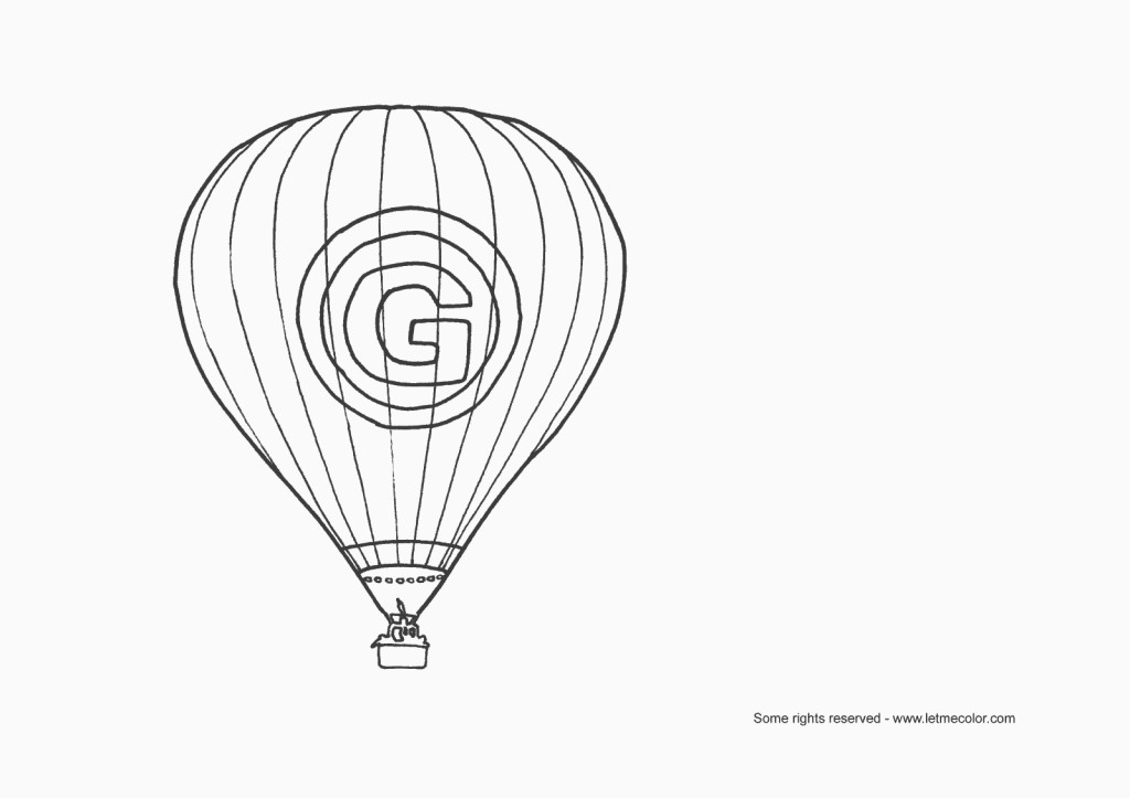 Página para colorir: balão de ar quente (Transporte) #134674 - Páginas para Colorir Imprimíveis Gratuitamente