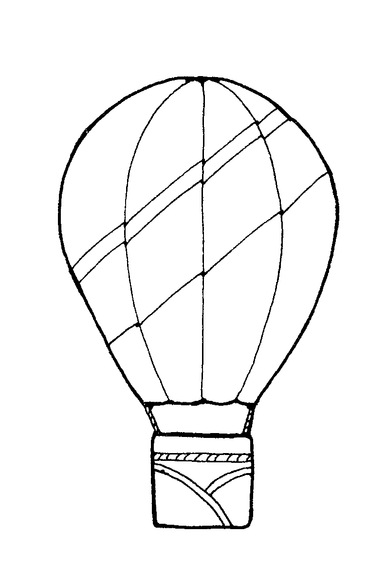 Página para colorir: balão de ar quente (Transporte) #134678 - Páginas para Colorir Imprimíveis Gratuitamente