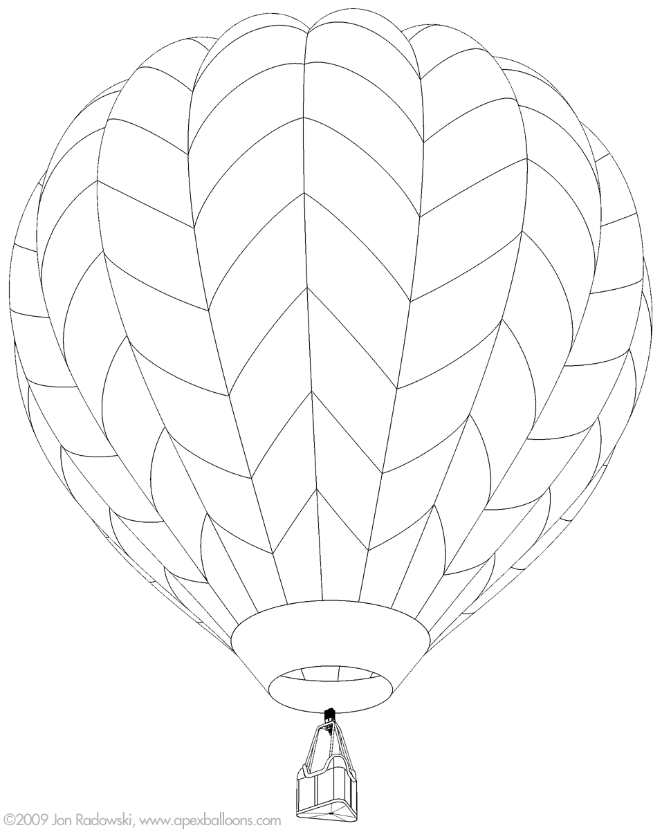 Página para colorir: balão de ar quente (Transporte) #134679 - Páginas para Colorir Imprimíveis Gratuitamente