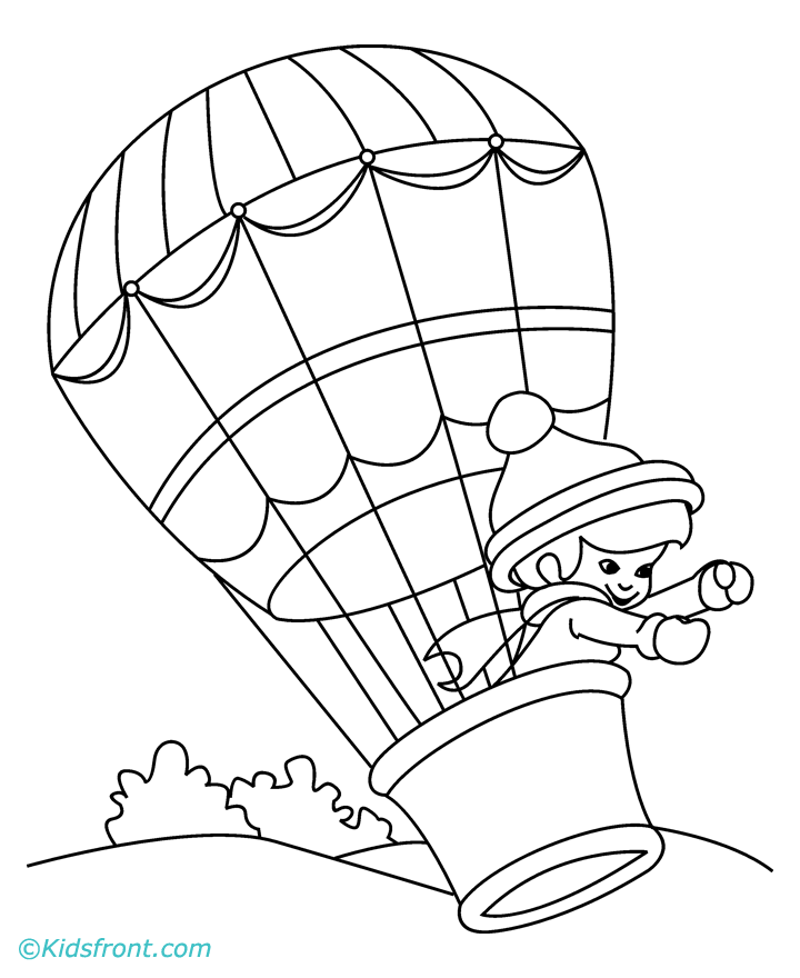 Página para colorir: balão de ar quente (Transporte) #134680 - Páginas para Colorir Imprimíveis Gratuitamente