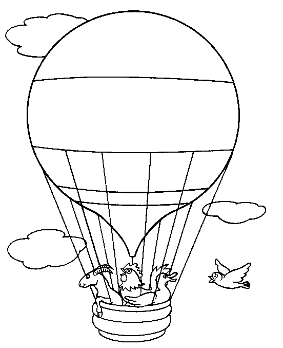 Página para colorir: balão de ar quente (Transporte) #134692 - Páginas para Colorir Imprimíveis Gratuitamente