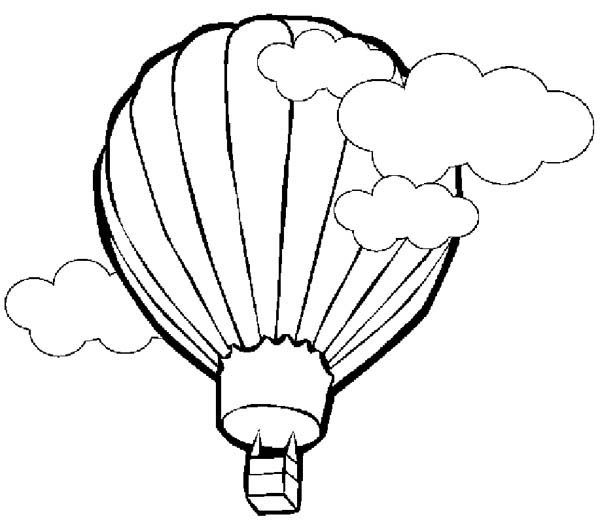 Página para colorir: balão de ar quente (Transporte) #134693 - Páginas para Colorir Imprimíveis Gratuitamente