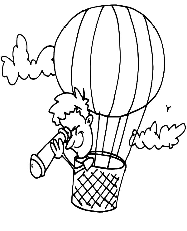 Página para colorir: balão de ar quente (Transporte) #134710 - Páginas para Colorir Imprimíveis Gratuitamente