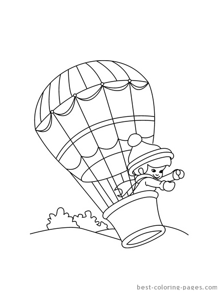Página para colorir: balão de ar quente (Transporte) #134719 - Páginas para Colorir Imprimíveis Gratuitamente