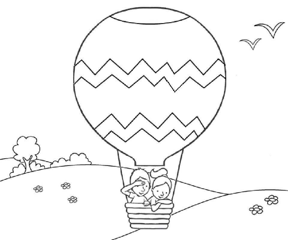 Desenho gratuito Balão de Ar Quente #180233 da colecao Transporte para imprimir