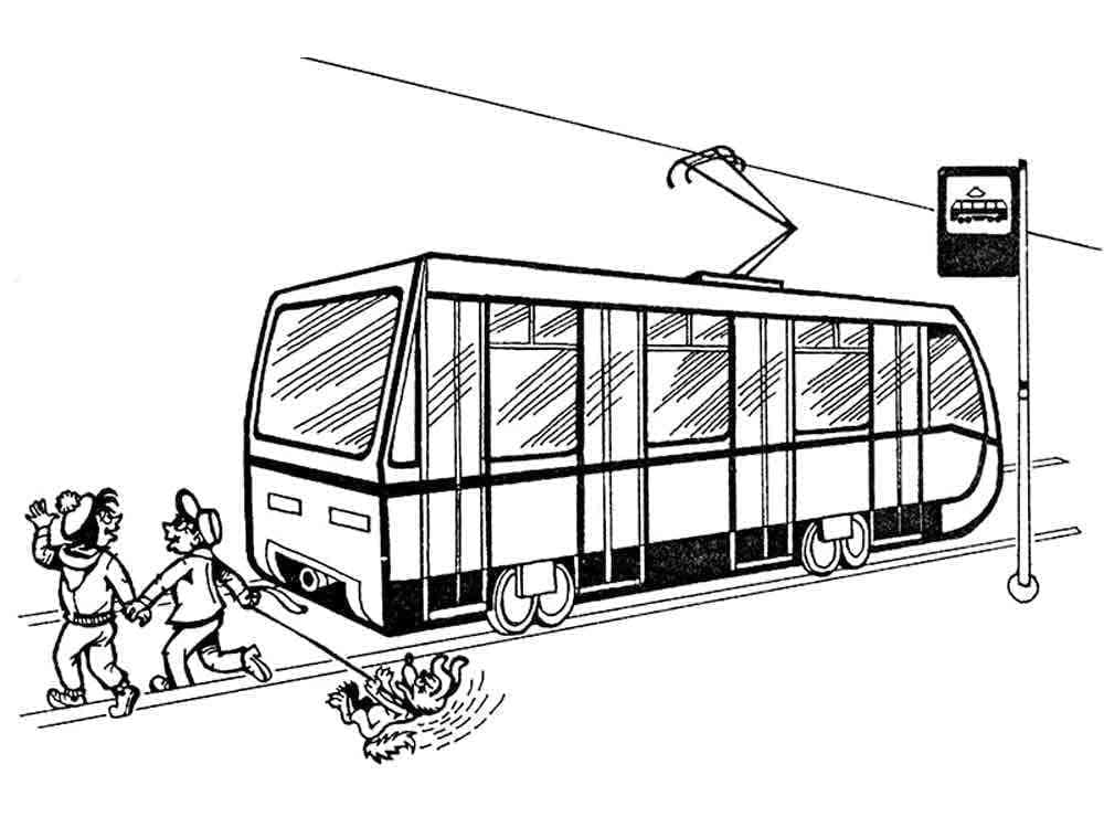 Página para colorir de Bonde #210540 pertencente à coleção Transporte