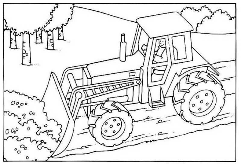 Página para colorir: Bulldozer / Escavadeira Mecânica (Transporte) #141681 - Páginas para Colorir Imprimíveis Gratuitamente