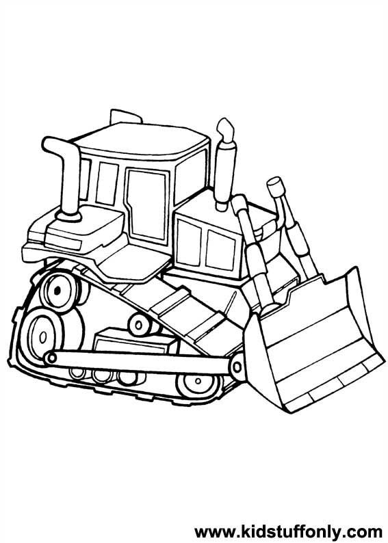 Página para colorir: Bulldozer / Escavadeira Mecânica (Transporte) #141684 - Páginas para Colorir Imprimíveis Gratuitamente